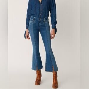 M.i.h Jeans Women’s Marrakesh Cropped Kick Flare Two Tone Sonia Jeans Size 29